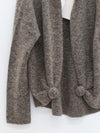SWAYING 25 Autumn and Winter Lapel Twisted Cashmere Blend Cardigan SW-SW25AW1T33C3S4-TH Camel Black